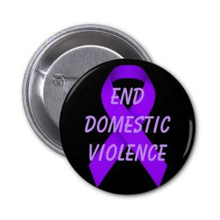 End domestic violence pinback button