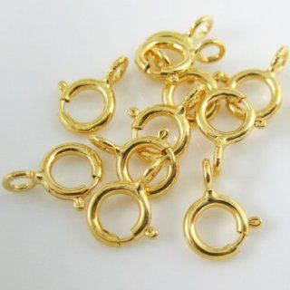 Vermeil (18k Gold Over Sterling Silver) Spring Ring Clasps   5.5mm (Pack of 5)