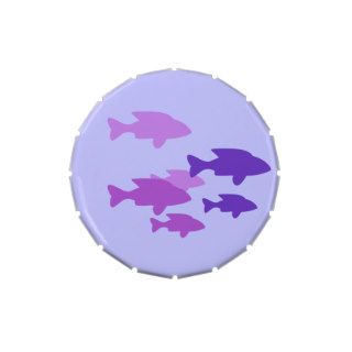 Blue and purple Fish Candy Tin