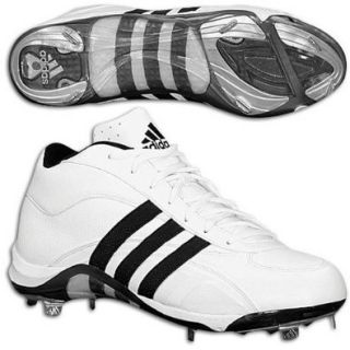Adidas Excelsior 5 Mid Men's Metal Baseball Cleats, White/Black, 7.5 Soccer Shoes Shoes