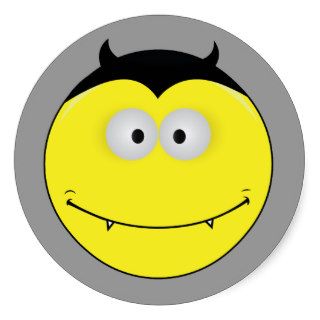 Happy Smiley Face Evil Little Devil Stickers