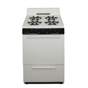 Premier 24 in. Freestanding Battery Generated Spark Ignition Gas Range in Biscuit BCK100TP