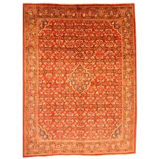 Persian Hand knotted Mahal Red/ Navy Wool Rug (9'6 x 12'8) 7x9   10x14 Rugs