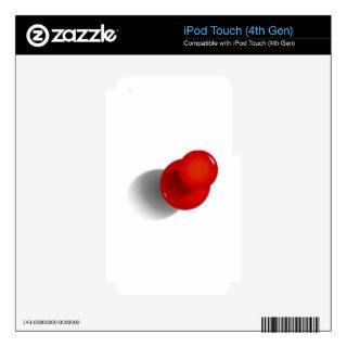 Red Push Pin Decals For iPod Touch 4G
