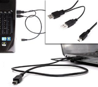 DURAGADGET Double USB Sync / Data Transfer Cable With Mini USB Connection For Acer Aspire V5 571 15.6 inch Laptop   Silver (Intel Core i3 2365 1.4GHz, 6GB RAM, 750GB HDD, DVDSM DL, LAN, WLAN, BT, Webcam, Integrated Graphics, Windows 8) & Aspire E1 531 