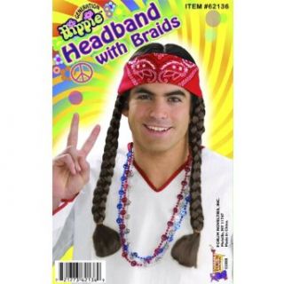 Hippie Headband w/Braids (Standard) Clothing
