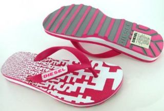 Diesel Water Games Womens Pink Sandals Flip Flops 9.5 Shoes