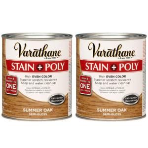 Varathane 1 Qt. Summer Oak Wood Stain and Polyurethane (2 Pack) DISCONTINUED 207095