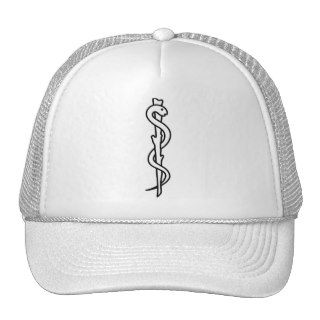 Rod of Asclepius [medical symbol] Trucker Hats