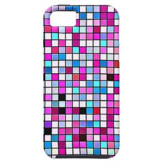 Black, White And Pastels Square Tiles Pattern iPhone 5 Cover