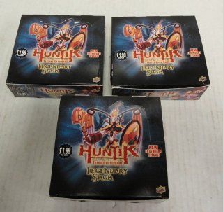 (3) Upper Deck Huntik Trading Card Game TCG Legendary Saga Boxes   24 Packs/Box Sports Collectibles