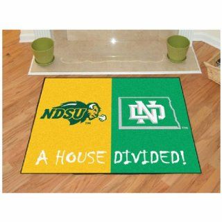 Fanmats Home Indoor sports Team Logo Mat North Dakota   North Dakota State House Divided Rugs 34"x45"  Sports Fan Area Rugs  Sports & Outdoors