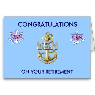 Navy Retirement Card   Chief