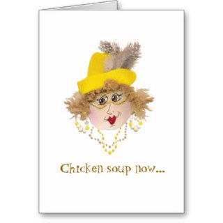 Humorous Whimsical Lady Get Well card