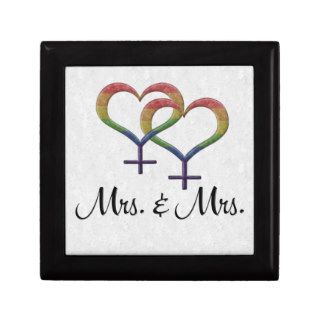 Mrs. and Mrs. Lesbian Pride Jewelry Box