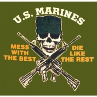 Outdoor Men's US Marines Mess With The Best One Sided Imprinted T Shirt at  Mens Clothing store