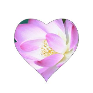 Beautiful lotus Sacred flower Heart Sticker