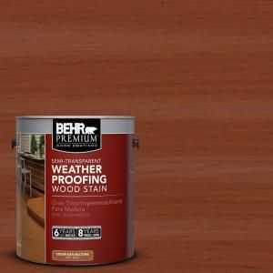 BEHR Premium 1 gal. #ST 142 Cappuccino Semi Transparent Weatherproofing Wood Stain 507701