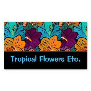 Tropical Flowers Business Card (multi colored)