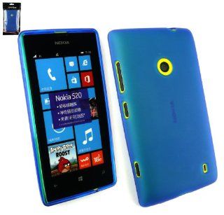 Emartbuy Nokia Lumia 520 Frosted Pattern Gel Skin Cover Blue Cell Phones & Accessories