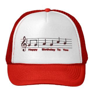 Happy Birthday Music Notes Trucker Hat