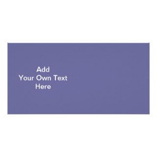 Dark Purple with White Custom Text Photo Card Template