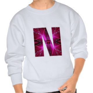 Lovely Name Initial N NN NNN n Let the World KNOW Pull Over Sweatshirt