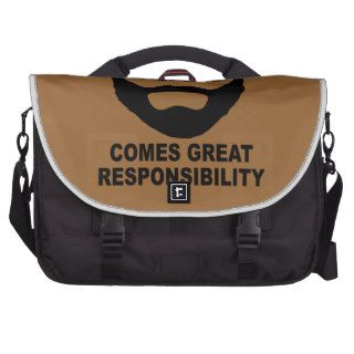 With Great Beard Comes Great Responsibility Laptop Bag