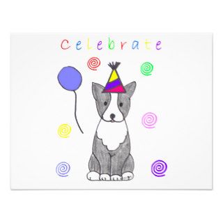 Boston Terrier Celebrate Custom Invites