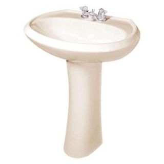 Gerber Maxwell Pedestal Combo Bathroom Sink in Biscuit G002251409