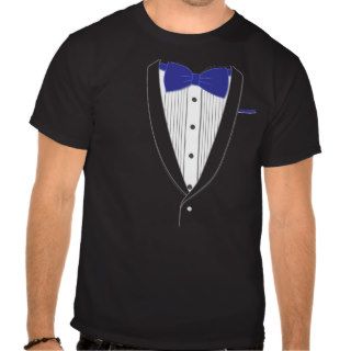 Fake Tuxedo Navy Tie T shirt