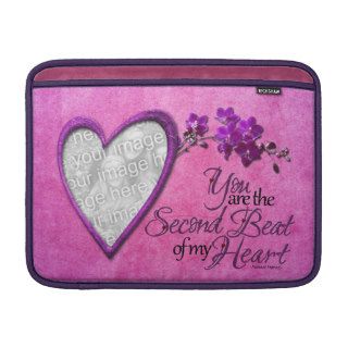 Valentines   2nd Beat of My Heart   ADD YOUR PHOTO MacBook Sleeve