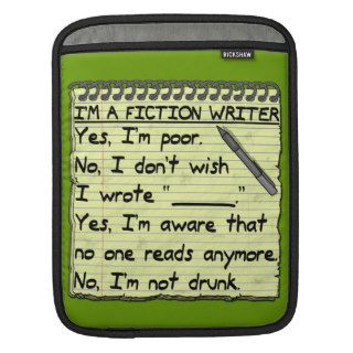 Funny Fiction Writer Answer Sheet Notebook Sleeves For iPads