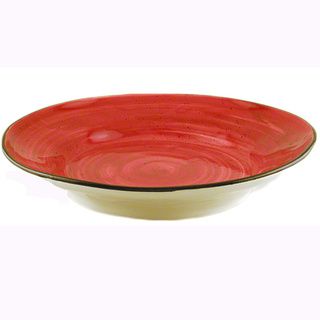 Red Tortoise Shell Ceramic Serving Bowl (Italy) Bowls