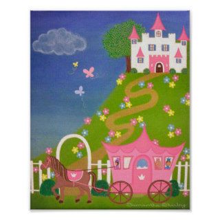 Happily Ever After   Princess Castle Kids Girl Art Posters