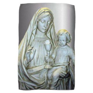 Blessed Virgin Mary   Mother of God Hand Towels