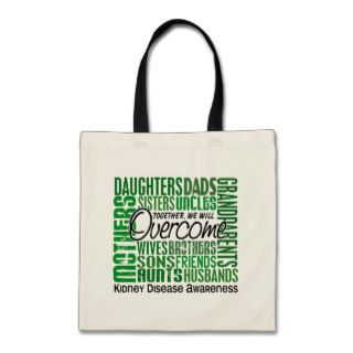 Family Square Kidney Disease Tote Bags