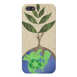 Recycle Tree Earth Globe Wood Grain iPhone Case Covers For iPhone 5