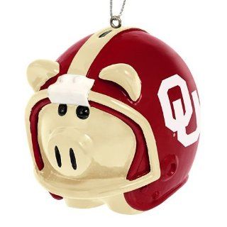 Oklahoma Sooners Piggy Bank Ornament Officially Licensed   Sports Fan Hanging Ornaments