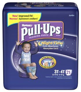 Huggies Pull Ups Training Pants, Nighttime, Boys, 3T 4T, 21 Count (Pack of 4) Health & Personal Care