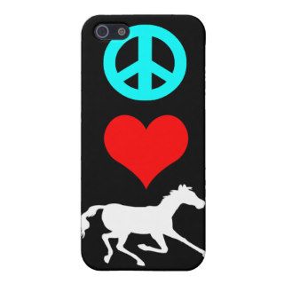 peace love horse cover for iPhone 5