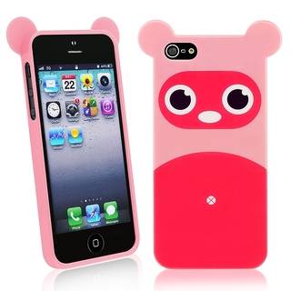 BasAcc Pink Raccoon TPU Rubber Case for Apple iPhone 5/ 5S BasAcc Cases & Holders