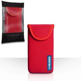 Nokia Lumia 525 Case Red Neoprene Pouch Cover With Caseflex Logo Cell Phones & Accessories