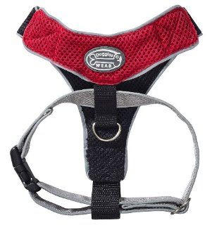 Doggles V Mesh Dog Harness, Red/Black, Small  Pet Halter Harnesses 