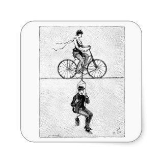 High wire Bicycle   Vintage Circus Cycling Act Sticker