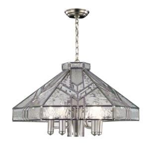 Dale Tiffany 6 Light Antique Silver 6 Sided Hanging Fixture STH11031