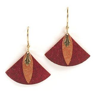 Jody Coyote Red Fan Dangle Tango Earrings Qm541 01 Jewelry