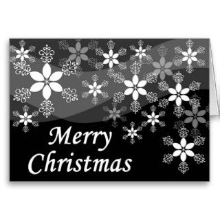 Black and White Snowflake Christmas Card