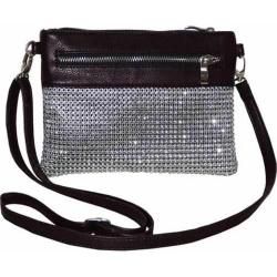 Women's Blingalicious Glittery Messenger Bag Q2997 Brown Blingalicious Crossbody & Mini Bags