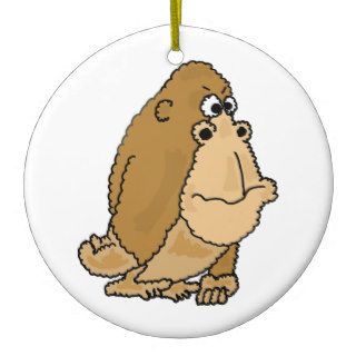XX  Funny Gorilla Cartoon Ornament